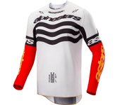 Alpinestars Techstar Deep LTD Maillot de motocross - Negro Gris Blanco Rojo