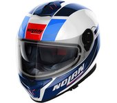 Nolan N80-8 Mandrake N-Com Casco - Blanco Rojo Azul (S)