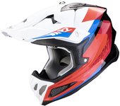 Scorpion VX-22 Air Beta Casco de motocross - Blanco Rojo Azul (S)