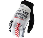 Lee GP Pro Factory Guantes de motocross - Negro Blanco Rojo (2XL)