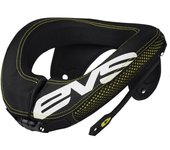 EVS RS3 Race Protector de cuello - Negro Amarillo (un tamaño)