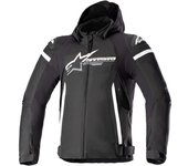 Alpinestars Zaca chaqueta textil impermeable para motocicletas - Negro Blanco (3XL)