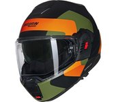 Nolan N120-1 Omocromo N-Com Casco - Negro Verde Naranja (XL)