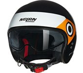 Nolan N21 06 Onirico Casco Jet - Negro Blanco Naranja (XS)