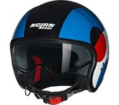 Nolan N21 06 Bicromo Casco Jet - Negro Rojo Azul (XS)