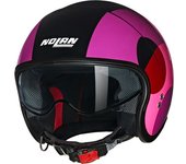 Nolan N21 06 Bicromo Casco Jet - Negro Rojo Lila
