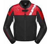 Spidi DP Progressive Hybrid Chaqueta de cuero para moto - Negro Rojo (50)