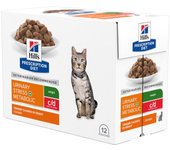 12 sobres x 80 g Hill's Prescription Diet Urinary Stress + Metabolic Pollo sobre para gatos