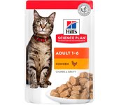 85 g Hill's Science Plan Adult Pollo sobre para gatos