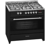 Meireles E 911 BL Cocina a Gas Butano 5 Zonas + Horno Eléctrico Negro
