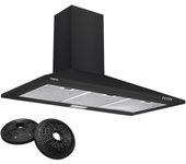 Ciarra AW9201B Campana Extractora Decorativa de Pared 90cm A++ Negra
