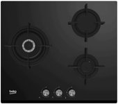Beko HISW 63222 SO Placa de Gas 3 Zonas 60cm Negra