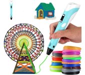 Arzopa Bolígrafo Inteligente 3D Pantalla Led 100m, 20 Colores Azul