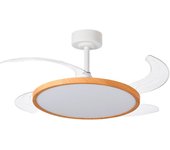 Bel Air Slim Dc 32w Ventilador De Techo 4 Aspas Retráctiles Blanco
