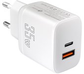 Leotec Cargador Universal de Carga Rápida USB-C y USB-A 35W Blanco