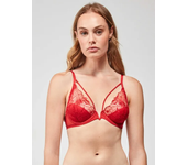 Sujetador bralette bordado con tiras en escote - Gisela