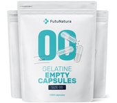 FutuNatura 3x Cápsulas vacías 00 - blandas de gelatina, en total 3000 cápsulas