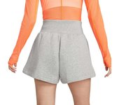 Nike - Pantalón corto Phoenix Fleece Mujer, Mujer, Mgh Solid Grey-White-Better Scarlet, XS