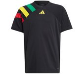 Adidas - Camiseta Fortore 23 Niño, Unisex, Black-Team Green-Team Yellow-Team Colleg Red, 140 cm