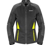Spidi Super Net Chaqueta textil de moto para mujer - Negro Amarillo (XS)