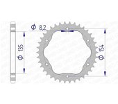 AFAM Piñón trasero de aluminio 51803 - 525 - Requiere un soporte de piñón trasero -