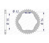 AFAM Piñón trasero de aluminio 51804 - 520 - requiere un soporte de piñón trasero -