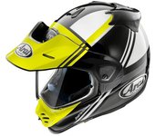 Arai Tour-X5 Cosmic Casco de motocross - Negro Blanco Amarillo (L)