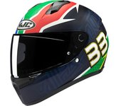 HJC C10 BB33 Casco - Rojo Verde Azul (XS 54 55)
