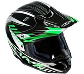 HJC R-PHA X Schuma Casco cruzado - Negro Verde (XS)