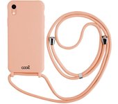Cool Funda Cordón Liso Rosa para iPhone XR