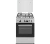 Sauber SCI41GB Cocina de Gas 4 Zonas + Horno Inox