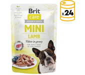 24 x 85 Gr Comida Húmeda Mini para Perros de Razas Pequeñas con Conejo Brit Care