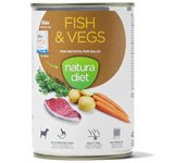 12 x 400 gr Comida Húmeda para Perros Con Pescado Natura Diet Fish&Vegs
