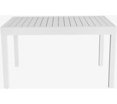 Mesa de jardín extensible de aluminio blanca Nijar 135/270x90x76cm
