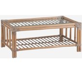 Mesa de centro de ratán 100x60x40cm