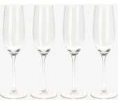 Set de 4 copas de cava de cristal Gler 21cl