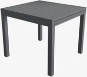 Mesa de jardín extensible de aluminio gris Nijar 90/180x90x76cm