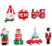 Adorno colgante Figuras de Navidad 7cm en varios modelos