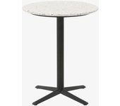 Mesa auxiliar de jardín de piedra blanca Nilo Ø60x72cm