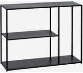 Consola de acero negro Calista 100x30x81cm