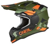 Oneal 2Series Spyde V23 Casco de motocross - Negro Verde Naranja (XL)