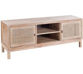 Mueble tv natural lavado madera mindi 150 x 40 x 55 cm