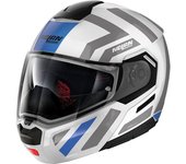 Nolan N90-3 Laneway N-Com Casco - Blanco Azul