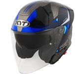 KYT TTR-Jet Led Casco Jet - Negro Azul (M)