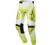 Alpinestars Racer Push Pantalones Juveniles de Motocross - Blanco Amarillo (XL)