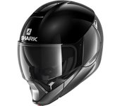 Shark Evojet Blank Dual casco - Negro Plata (XS)