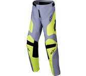 Alpinestars Racer Veil Pantalones de motocross para jóvenes - Gris Amarillo (XL)