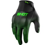 Shot Drift Rim Guantes de motocross - Negro Verde (M L)