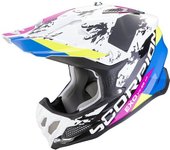Scorpion VX-22 Air CX Casco de motocross - Negro Blanco Azul (S)