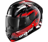 Shark D-Skwal 2 Penxa Casco - Negro Rojo (XS)